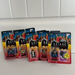 Lot Of (5) ERTL 1992 Batman The Animated Series Die Cast Figures‎ Vintage